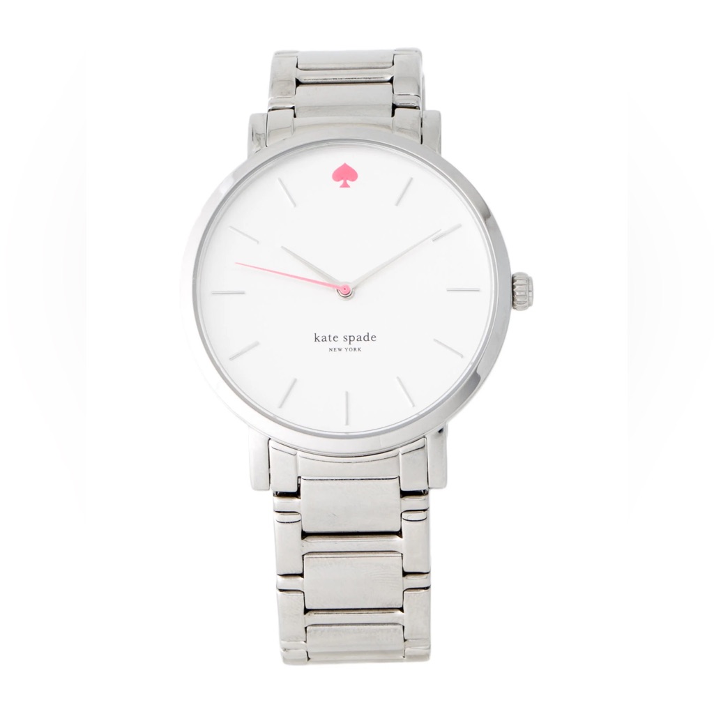 New With Box Kate Spade Gramercy Watch, Ksw1376, Silver Stainless Steel